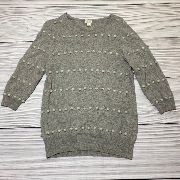 J. Crew Factory Grey Mint Charley Sweater Pullover - Picture 4 of 14